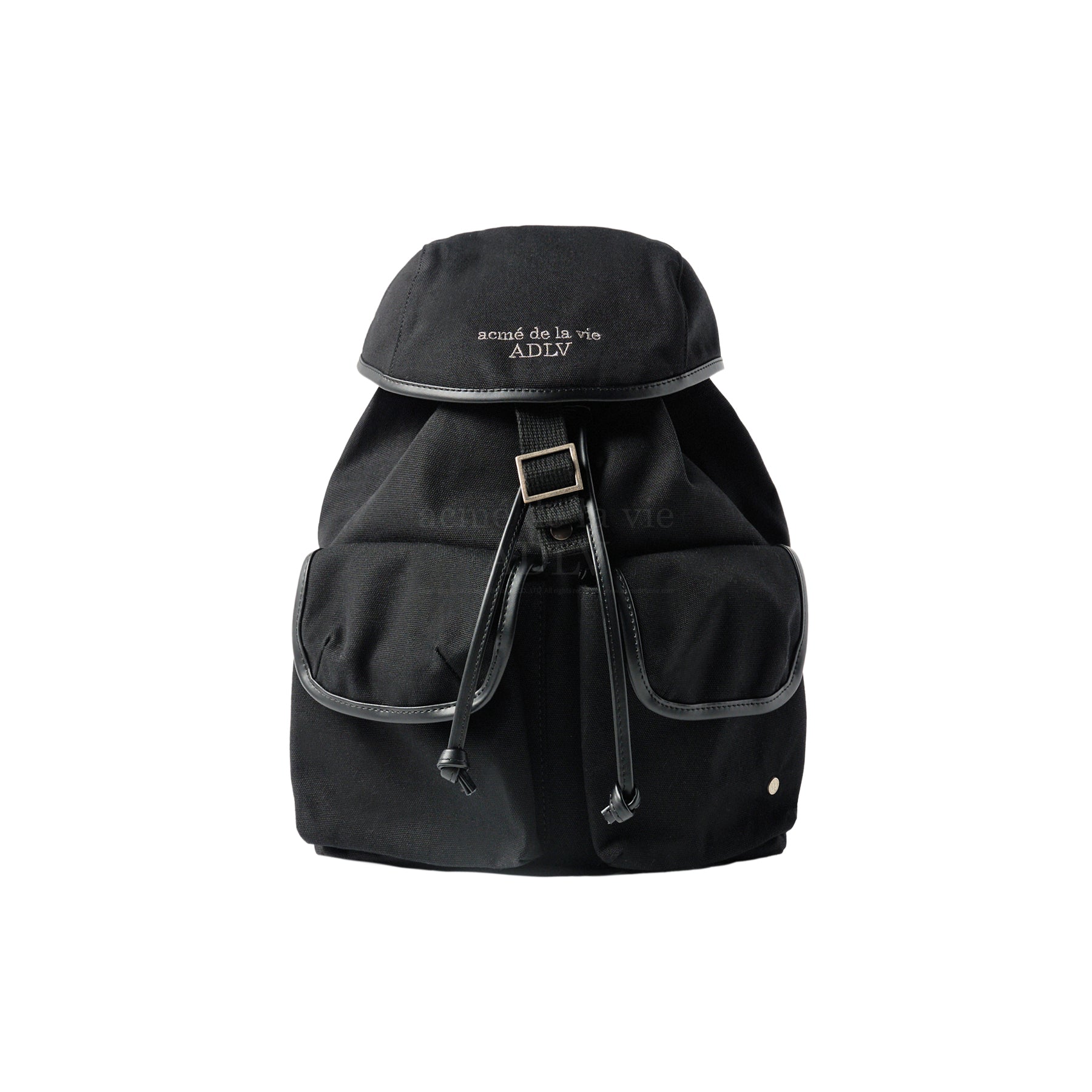 ADLV | BASIC LOGO TRIANGLE POCKET BACKPACK BLACK | ADLV Malaysia