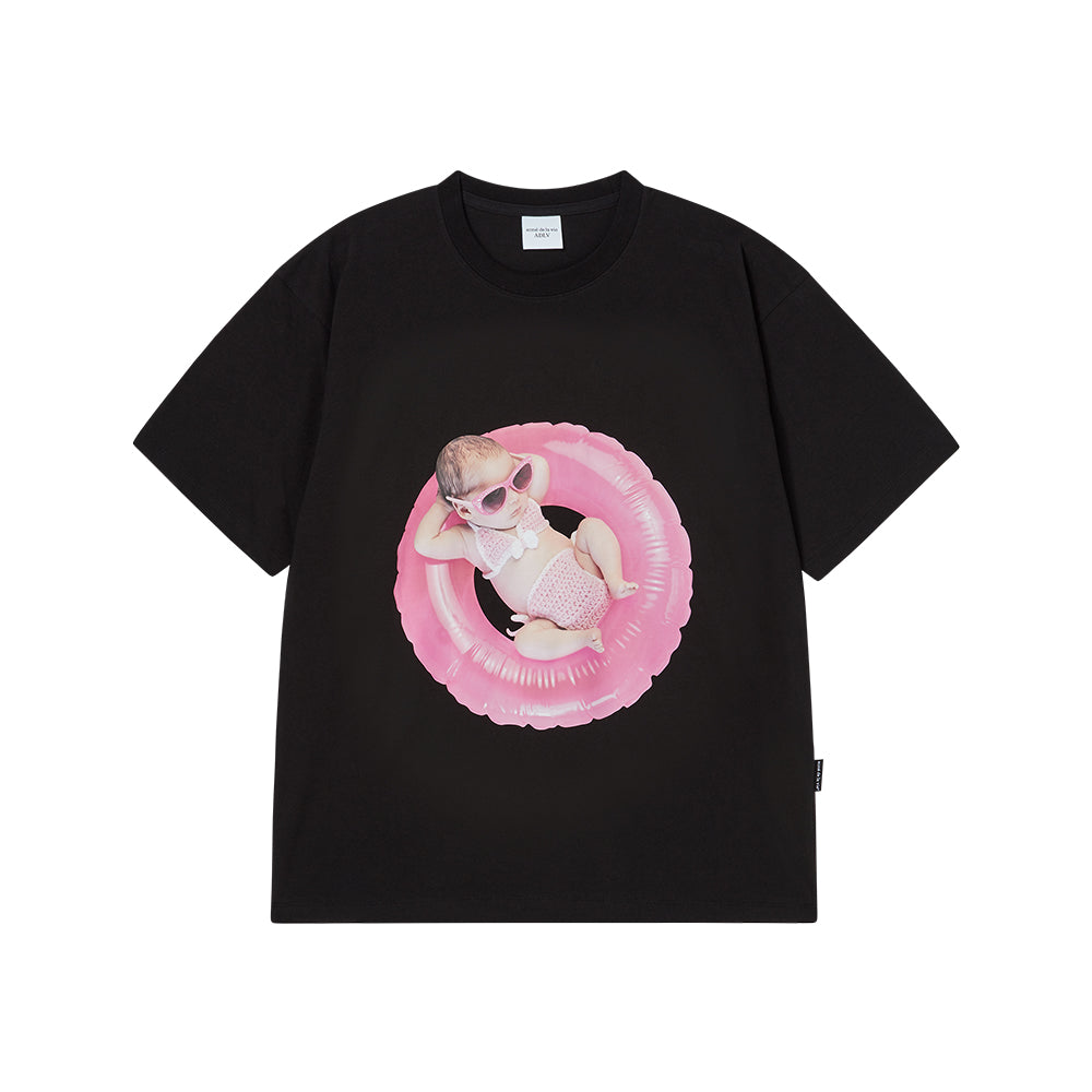 【ADLV】 BABY FACE TUBE GIRL SLEEVE T-SHIRT ADLV Baby Face Tube Girl Short Sleeve T-Shirt – Graphic