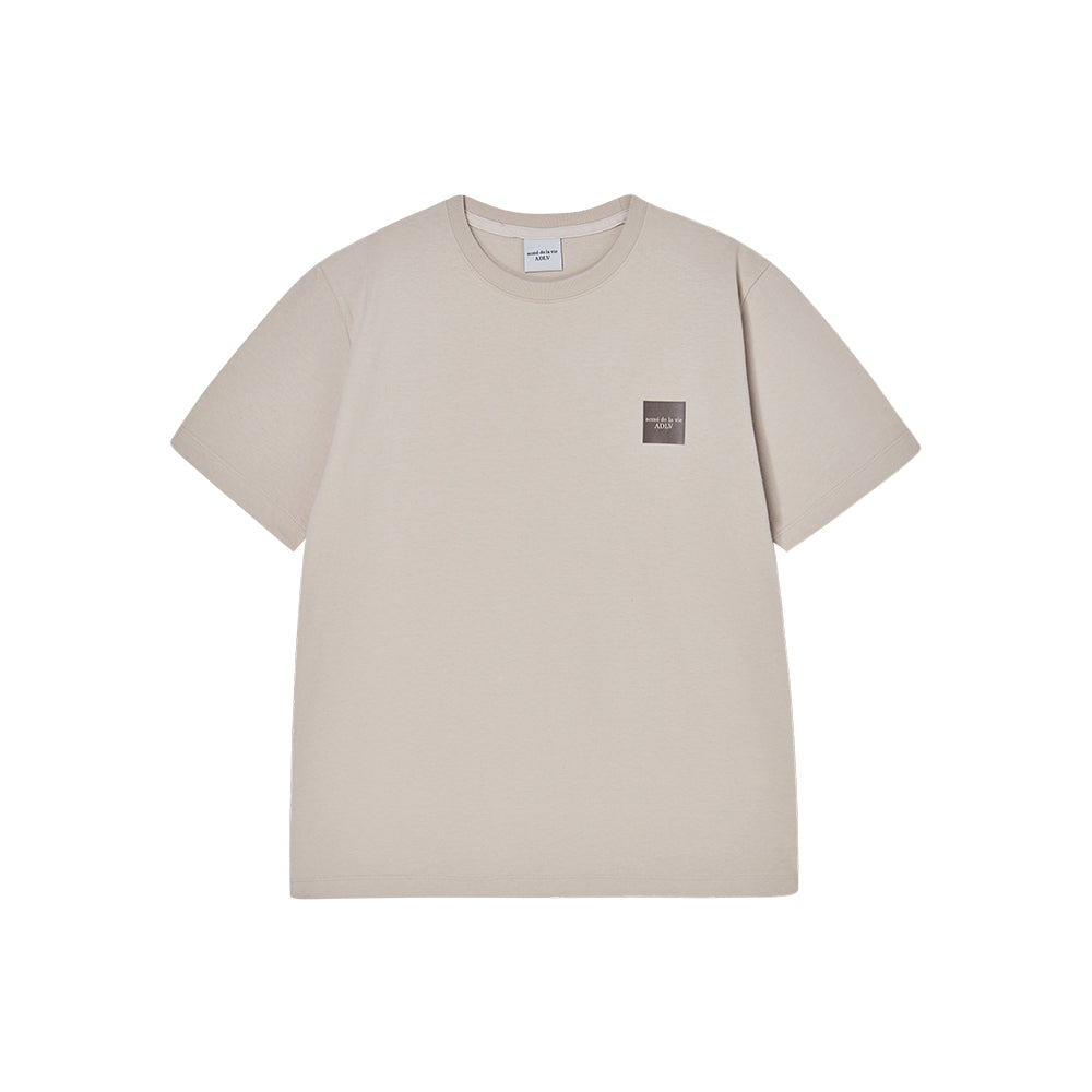 ADLV | BOX LOGO SHORT SLEEVE T-SHIRT BEIGE | ADLV Malaysia