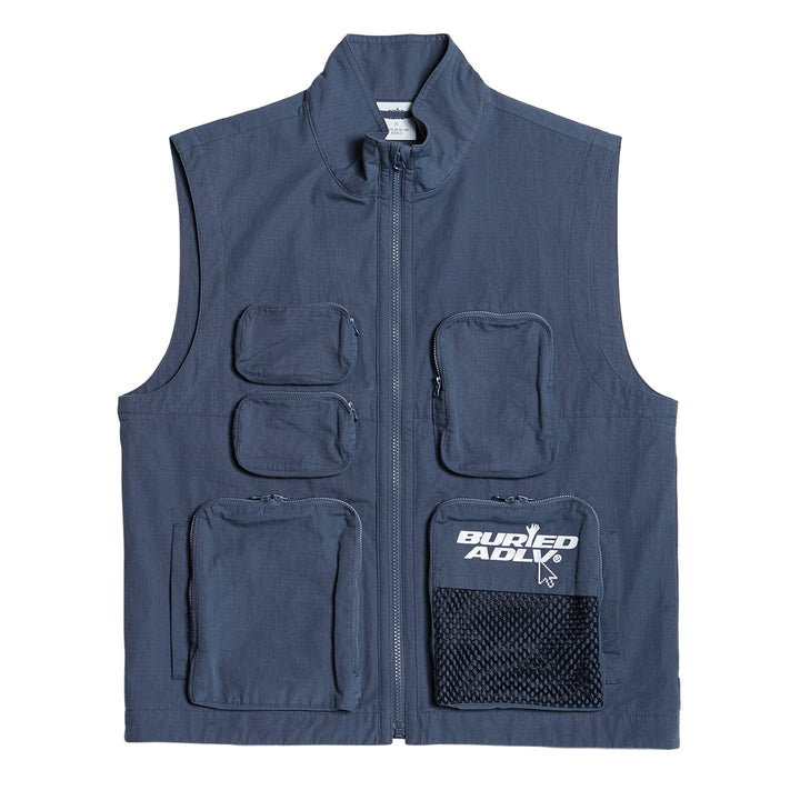 BA x ADLV OUTPOCKET VEST INDIGO BLUE