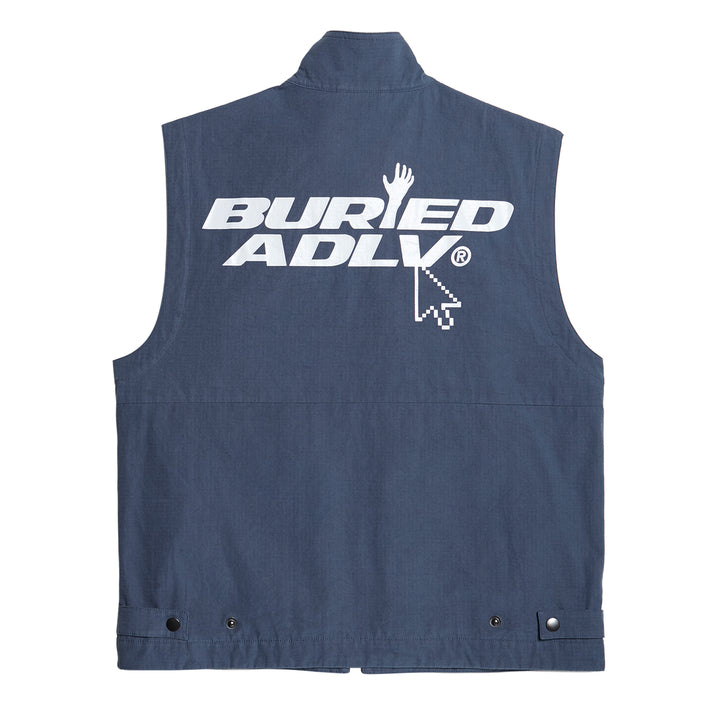 BA x ADLV OUTPOCKET VEST INDIGO BLUE