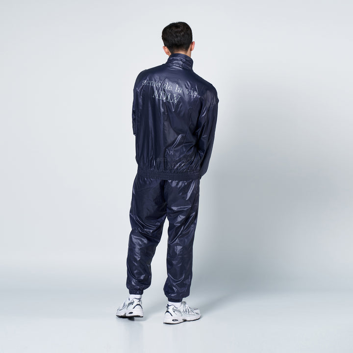 ADLV GLOSSY WOVEN SETUP PANTS NAVY