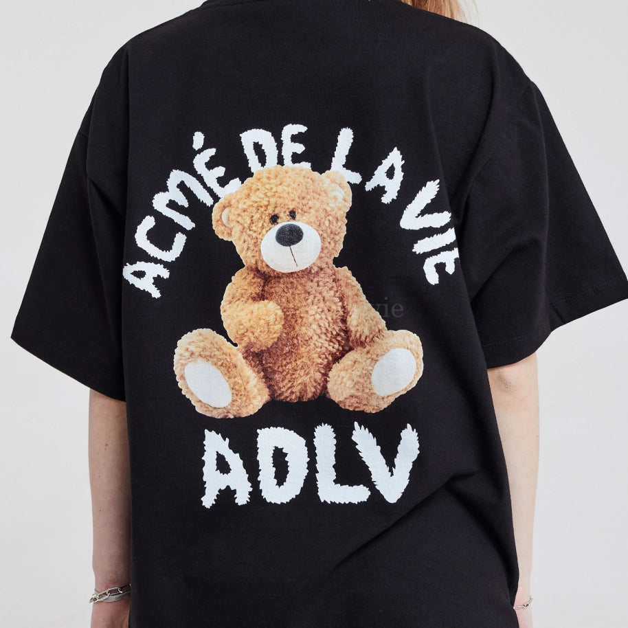 ADLV TEDDY BEAR T-SHIRT (BEAR DOLL) BLACK