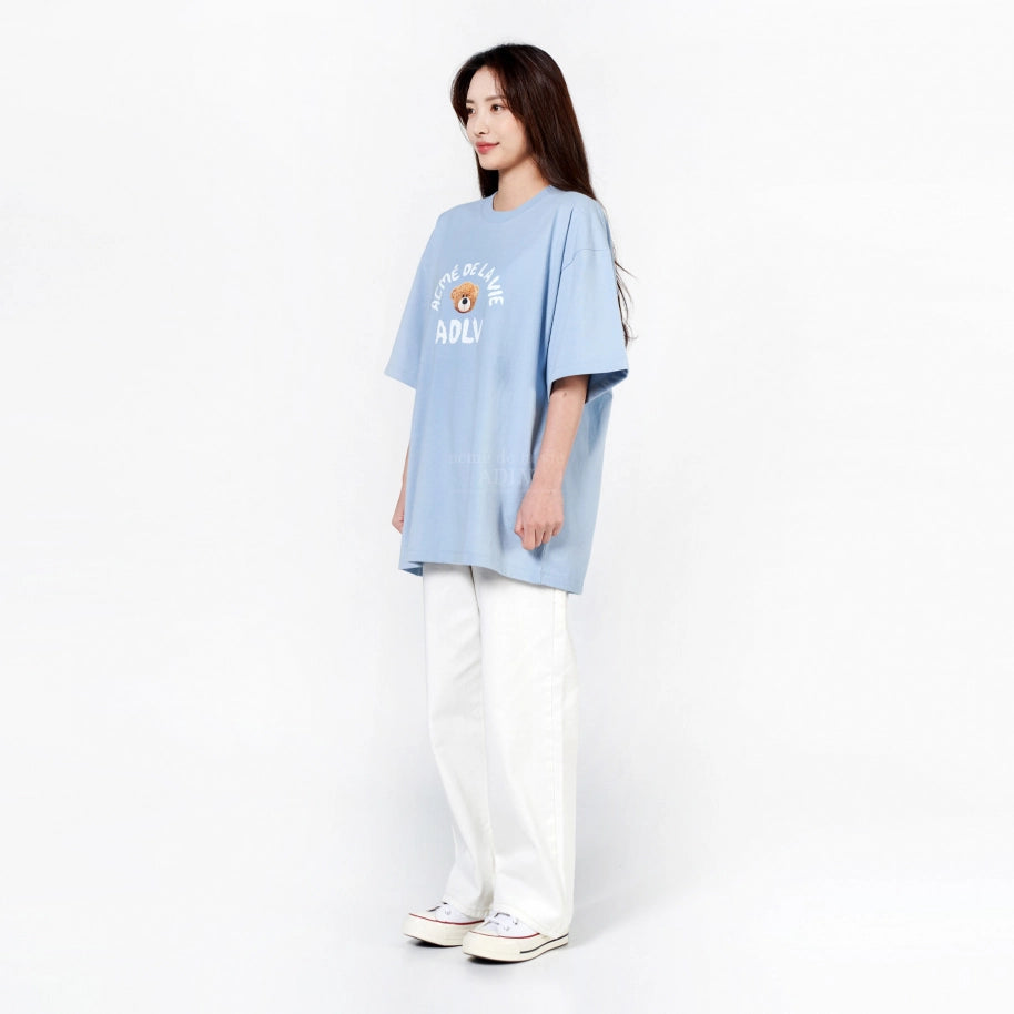 ADLV TEDDY BEAR T-SHIRT (BEAR DOLL) SKY BLUE