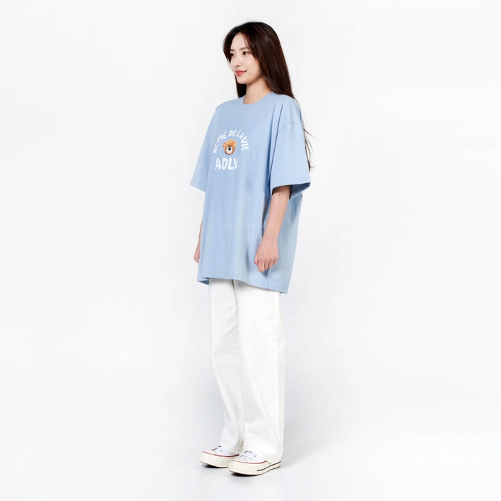 ADLV TEDDY BEAR T-SHIRT (BEAR DOLL) SKY BLUE