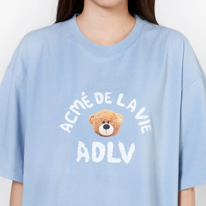 ADLV TEDDY BEAR T-SHIRT (BEAR DOLL) SKY BLUE