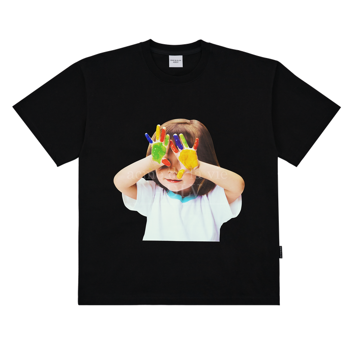 ADLV BABY FACE WATER COLOUR GIRL SHORT SLEEVE T-SHIRT