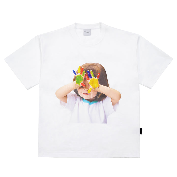 ADLV BABY FACE WATER COLOUR GIRL SHORT SLEEVE T-SHIRT