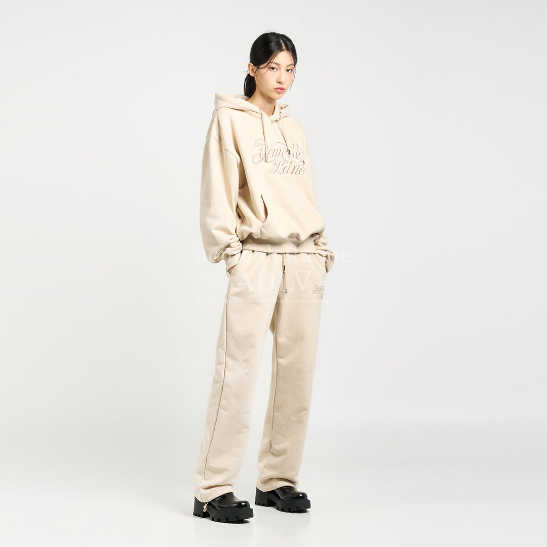 ADLV CURLY LOGO EMBOSS EMBROIDERY SWEATPANTS