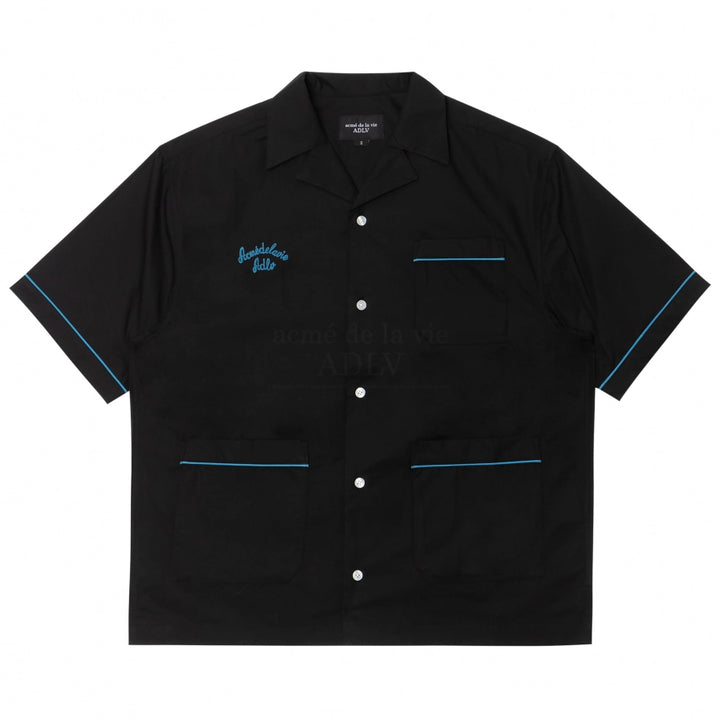 ADLV SCRIPT LOGO OPEN COLLAR SHIRT