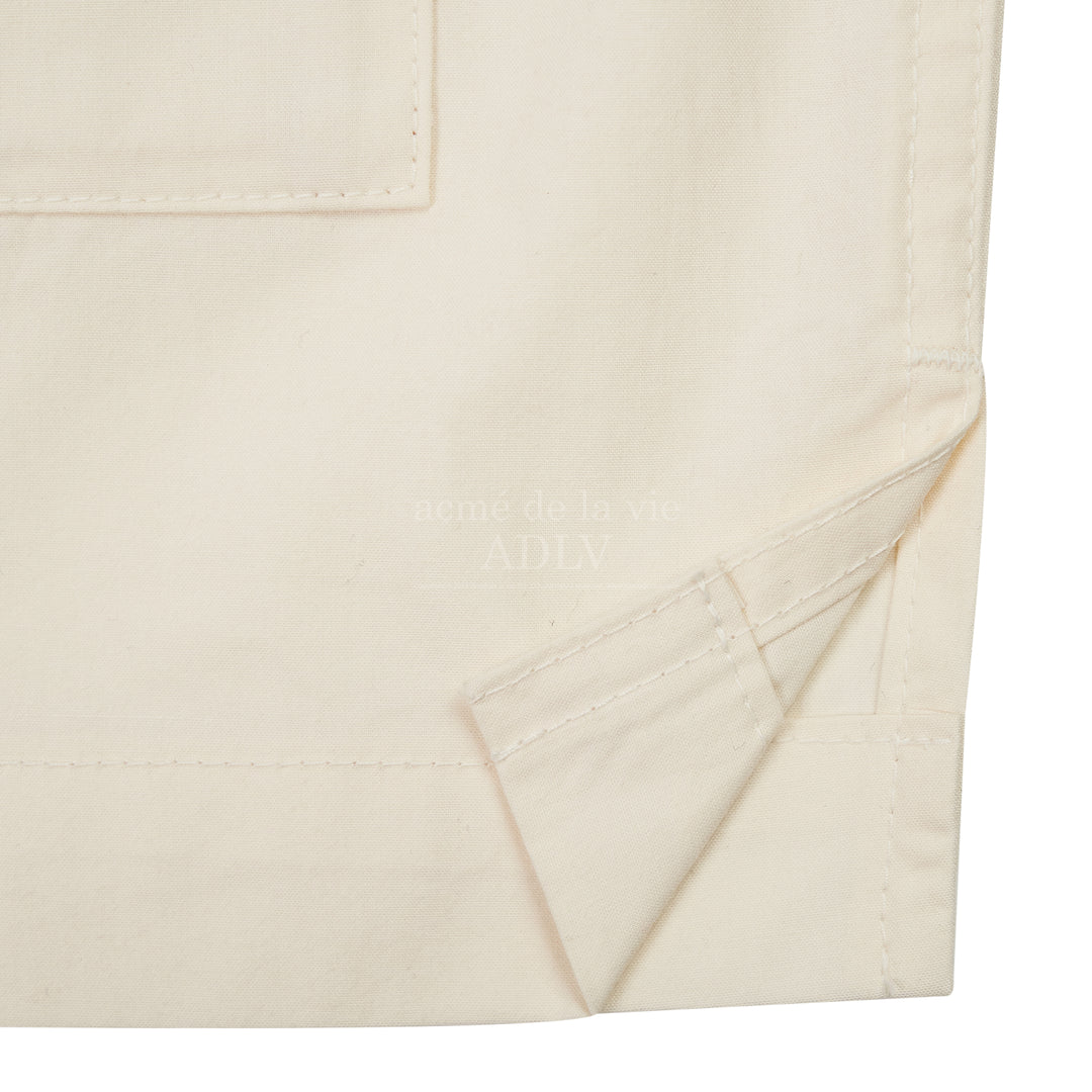 ADLV SCRIPT LOGO OPEN COLLAR SHIRT CREAM