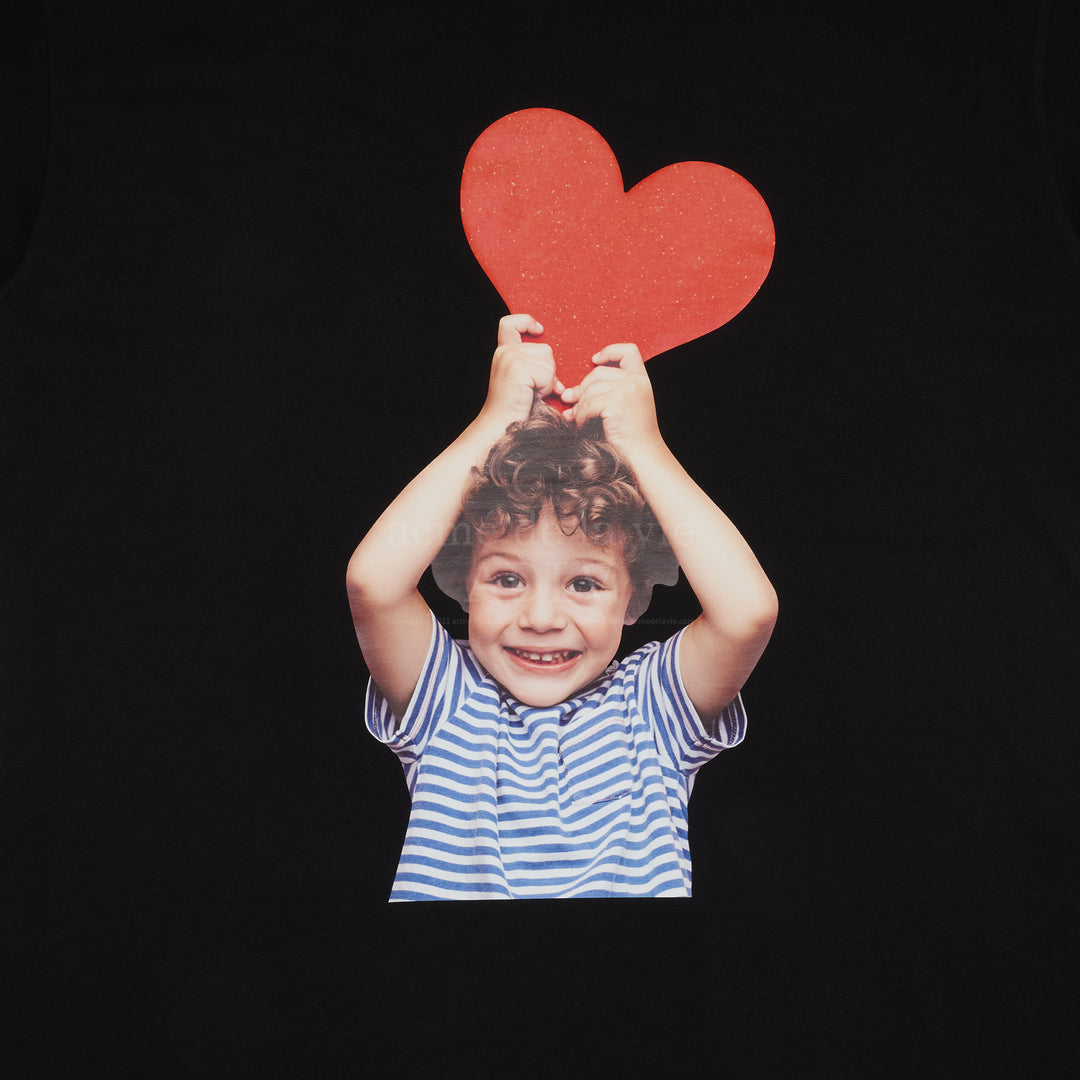 ADLV BABY FACE HEART BOY T-SHIRT BLACK