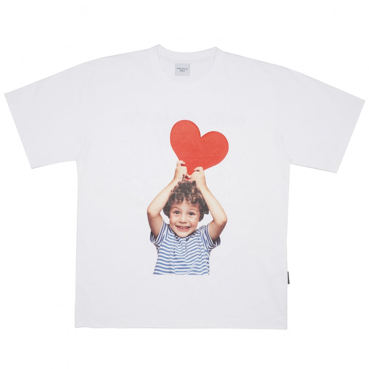 ADLV BABY FACE HEART BOY T-SHIRT WHITE