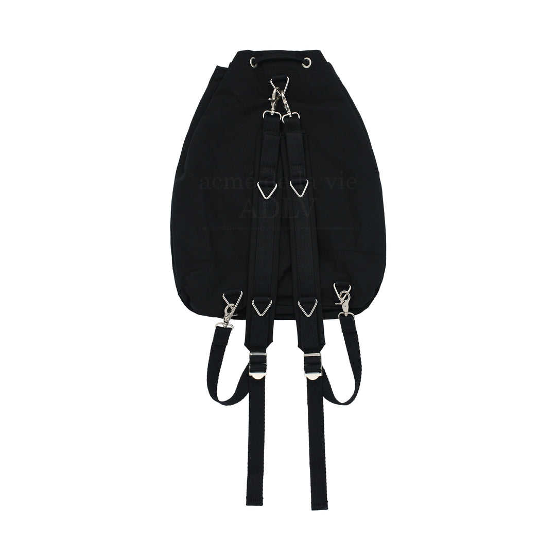 ADLV NEW SYMBOL LOGO TWO WAY GYM SACK BLACK