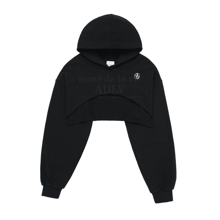 ADLV CIRCLE NEW SYMBOL LOGO BOLERO HOODIE BLACK