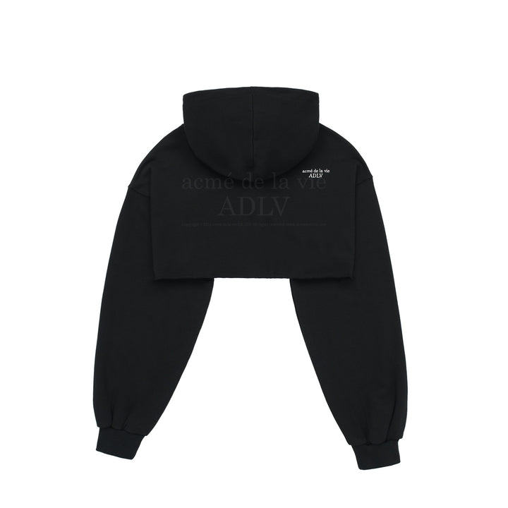 ADLV CIRCLE NEW SYMBOL LOGO BOLERO HOODIE BLACK