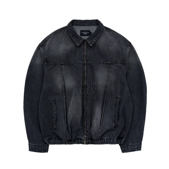 ADLV NEW SYMBOL LOGO BLOUSON SET UP DENIM JACKET BLACK