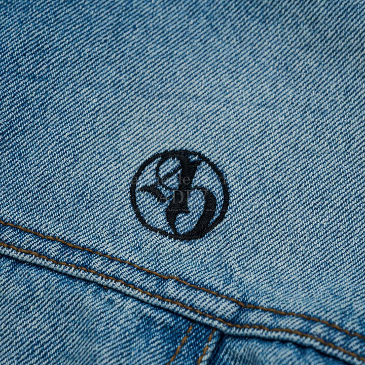 ADLV NEW SYMBOL LOGO BLOUSON SET UP DENIM JACKET BLUE