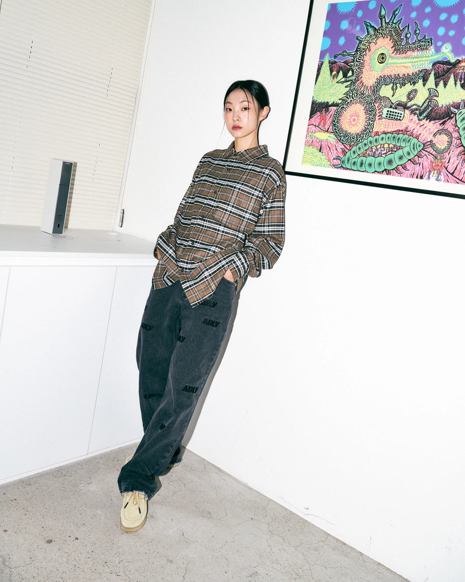 ADLV OVERSIZED CHECKED SHIRT