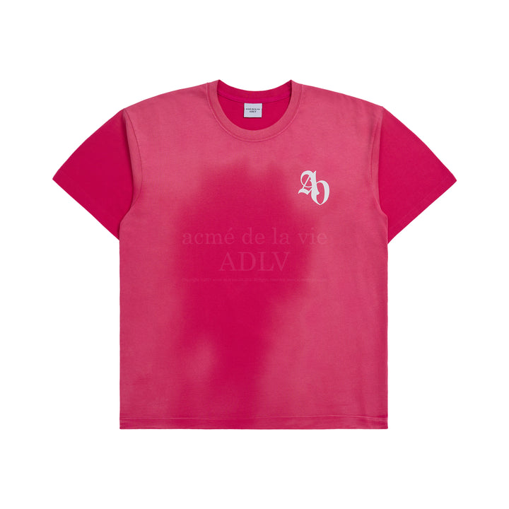 ADLV NEW SYMBOL LOGO SPRAY WASHING SHORT SLEEVE T-SHIRT