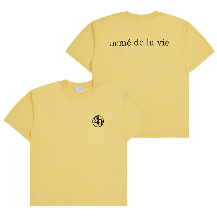 ADLV NEW SYMBOL BIO WASHING SHORT SLEEVE T-SHIRT YELLOW