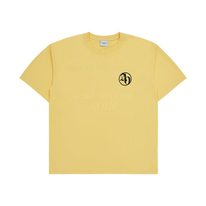 ADLV NEW SYMBOL BIO WASHING SHORT SLEEVE T-SHIRT YELLOW