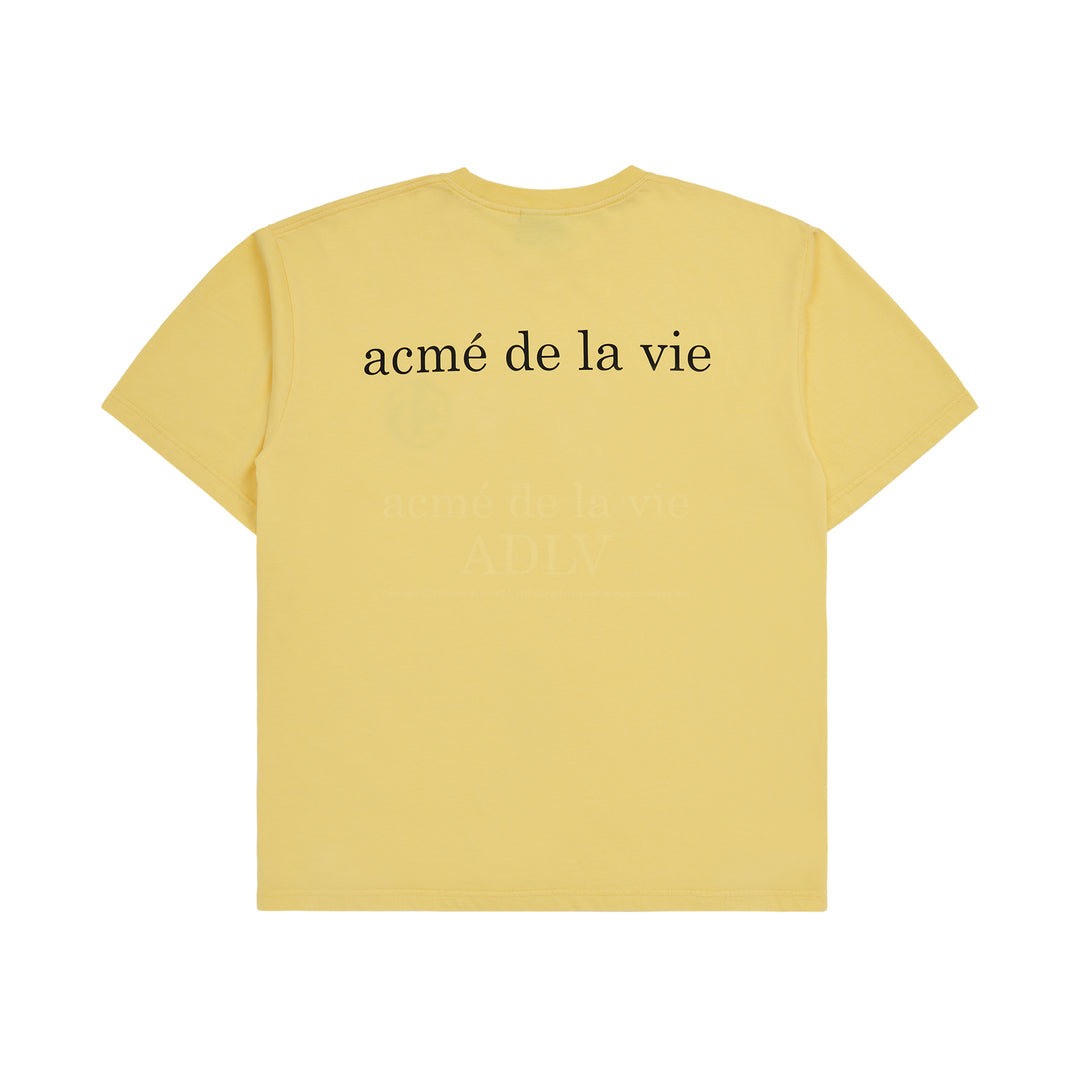 ADLV NEW SYMBOL BIO WASHING SHORT SLEEVE T-SHIRT YELLOW