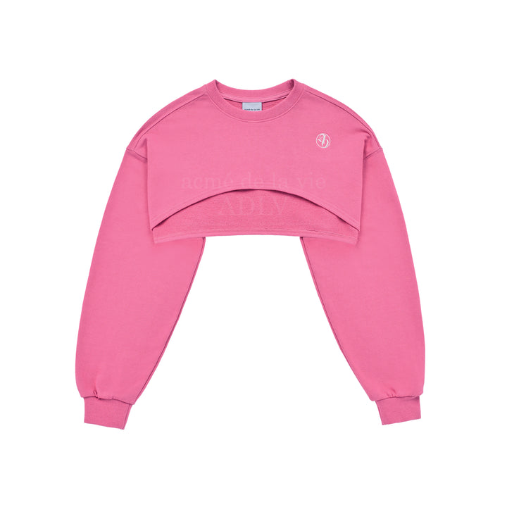 ADLV CIRCLE NEW SYMBOL LOGO BOLERO SWEATSHIRT DARK PINK