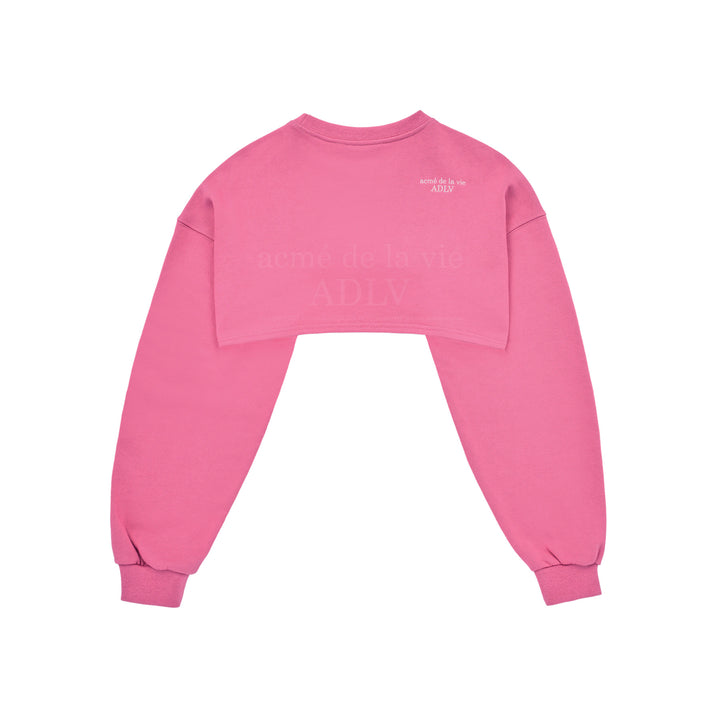 ADLV CIRCLE NEW SYMBOL LOGO BOLERO SWEATSHIRT DARK PINK