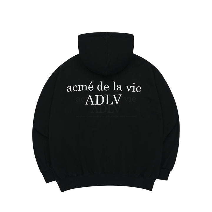 ADLV CIRCLE NEW SYMBOL LOGO HOODIE ZIP UP BLACK