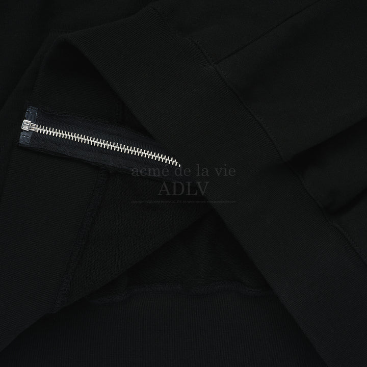 ADLV CIRCLE NEW SYMBOL LOGO HOODIE ZIP UP BLACK