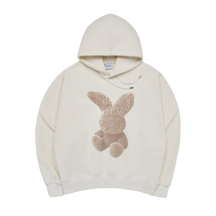 ADLV FUZZY RABBIT HOODIE CREAM