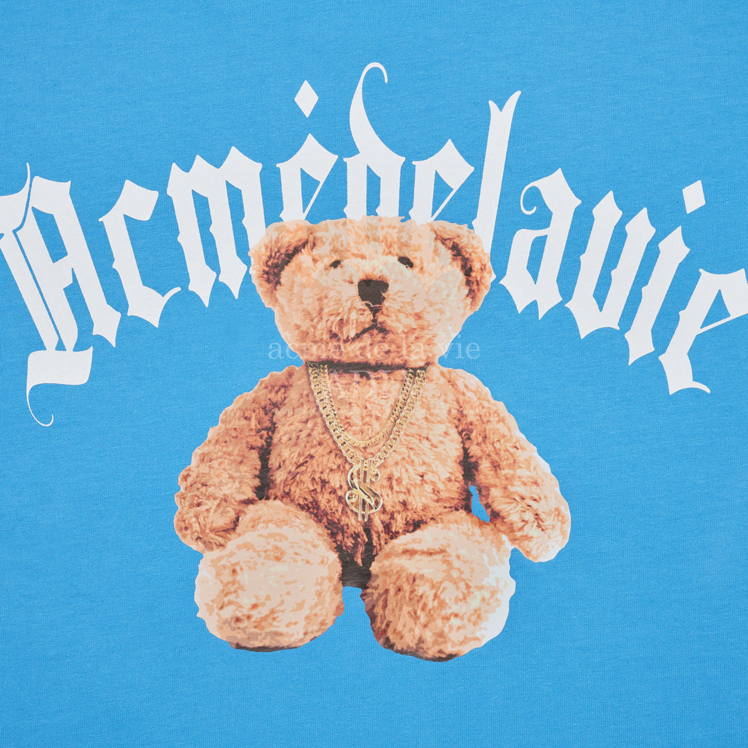 ADLV GOLD CHAIN BEAR DOLL SHORT SLEEVE T-SHIRT BLUE