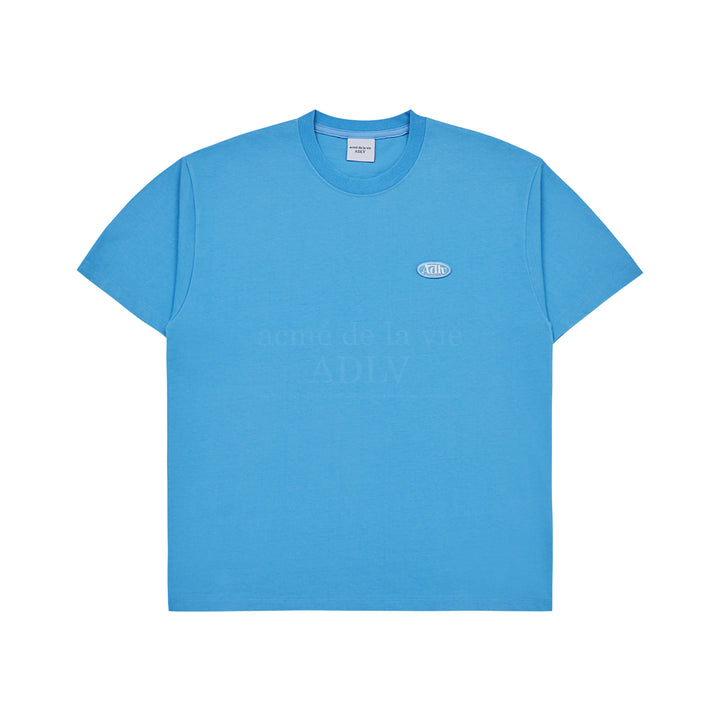 ADLV CIRCLE WAPPEN BASIC  SHORT SLEEVE T-SHIRT SKY BLUE