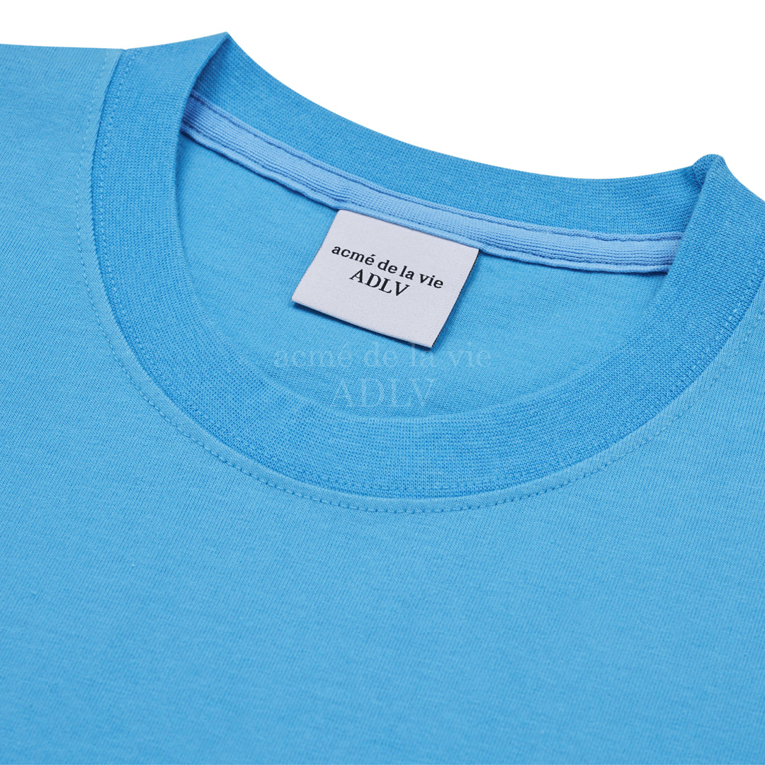 ADLV CIRCLE WAPPEN BASIC  SHORT SLEEVE T-SHIRT SKY BLUE