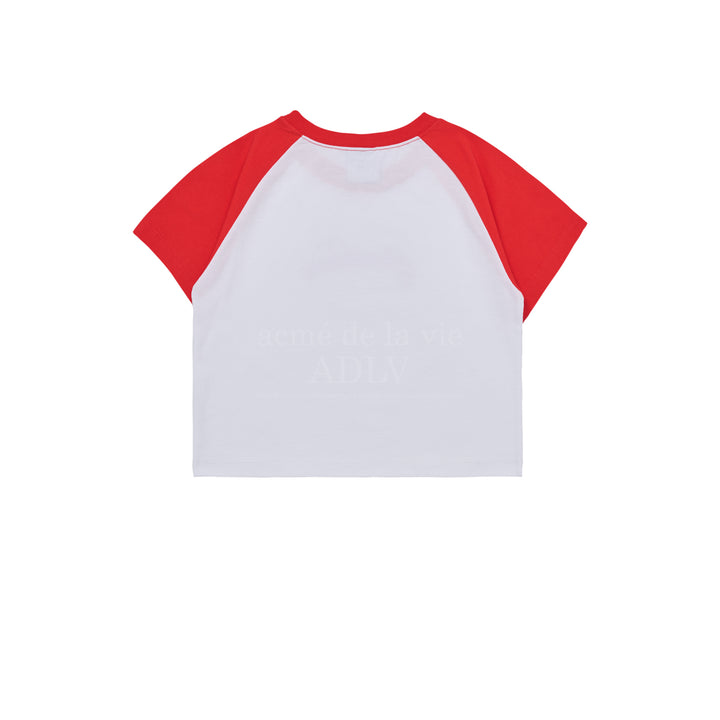 TWINKLE SCRIPT LOGO CROP SHORT SLEEVE T-SHIRT RED