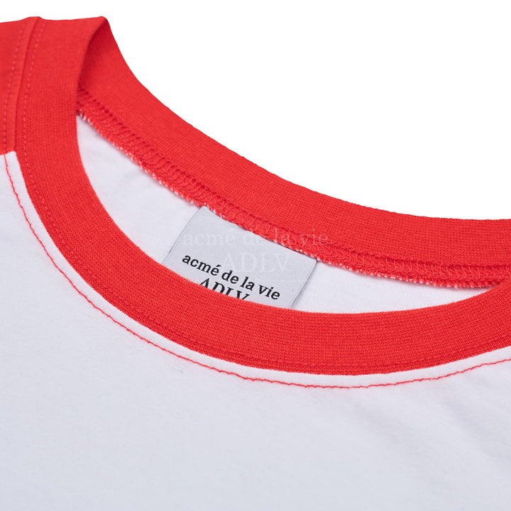 TWINKLE SCRIPT LOGO CROP SHORT SLEEVE T-SHIRT RED