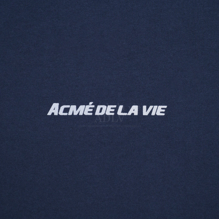 ADLV SPORTY EMBOSS PRINTING SHORT SLEEVE T-SHIRT NAVY