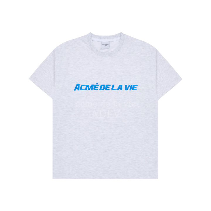 ADLV SPORTY LOGO EMBROIDERY SHORT SLEEVE T-SHIRT MELANGE