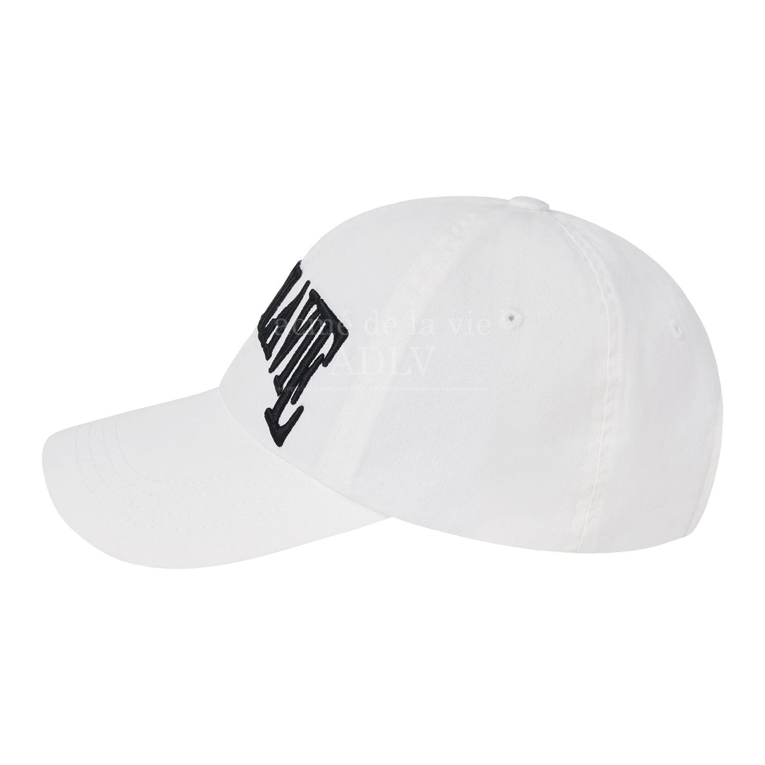 White Baseball Cap with Logo