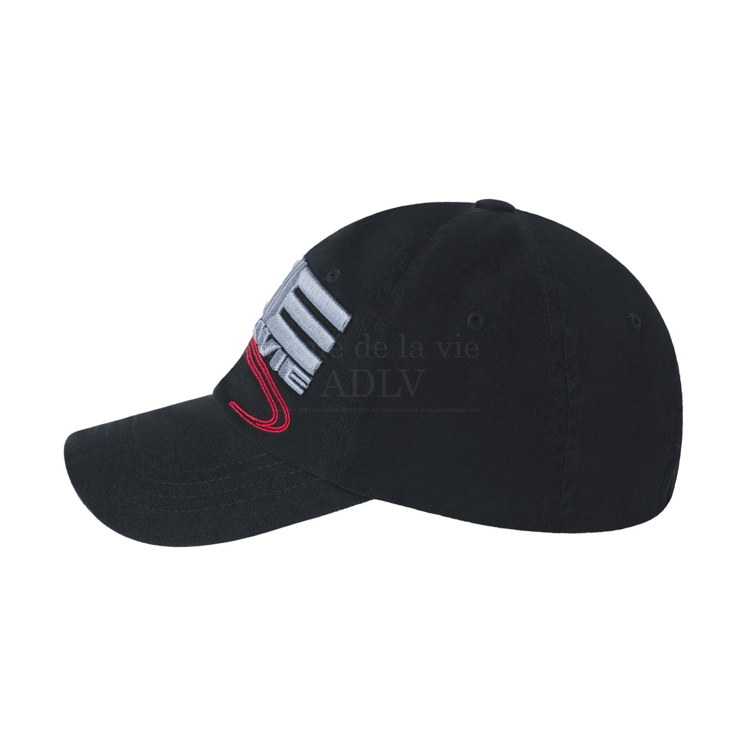 ADLV SQUARE LOGO BALL CAP BLACK