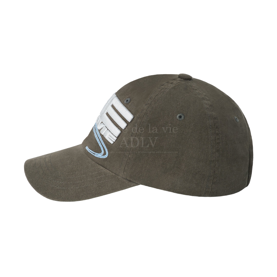 ADLV SQUARE LOGO BALL CAP KHAKI