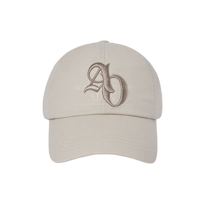 ADLV SYMBOL EMBOSSING NEEDLEWORK BALL CAP BEIGE