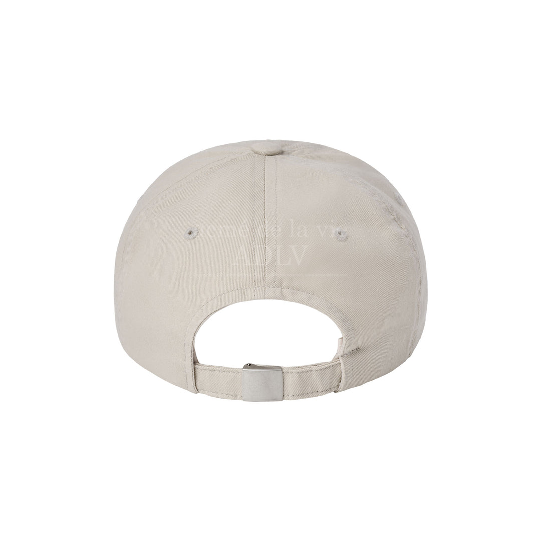 ADLV SYMBOL EMBOSSING NEEDLEWORK BALL CAP BEIGE