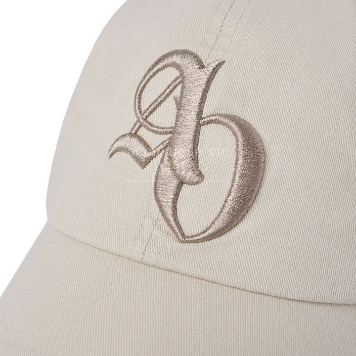 ADLV SYMBOL EMBOSSING NEEDLEWORK BALL CAP BEIGE