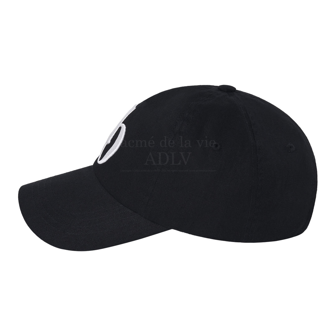 ADLV SYMBOL EMBOSSING NEEDLEWORK BALL CAP BLACK