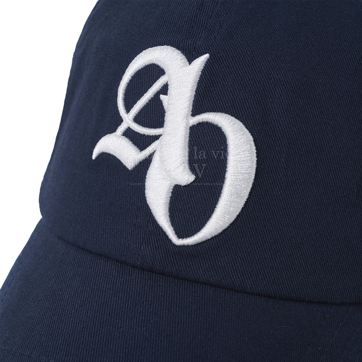 ADLV SYMBOL EMBOSSING NEEDLEWORK BALL CAP NAVY