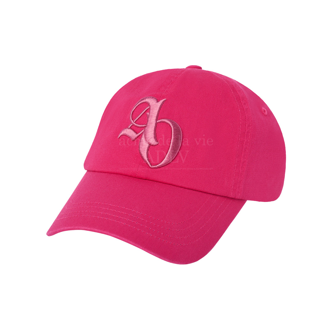 ADLV SYMBOL EMBOSSING NEEDLEWORK BALL CAP PINK