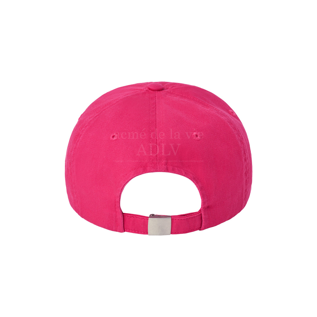 ADLV SYMBOL EMBOSSING NEEDLEWORK BALL CAP PINK