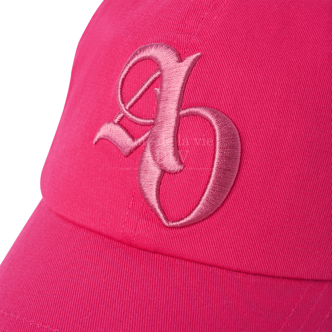 ADLV SYMBOL EMBOSSING NEEDLEWORK BALL CAP PINK